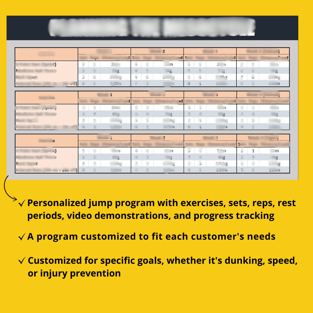 1:1 PERSONALIZED JUMP PROGRAM